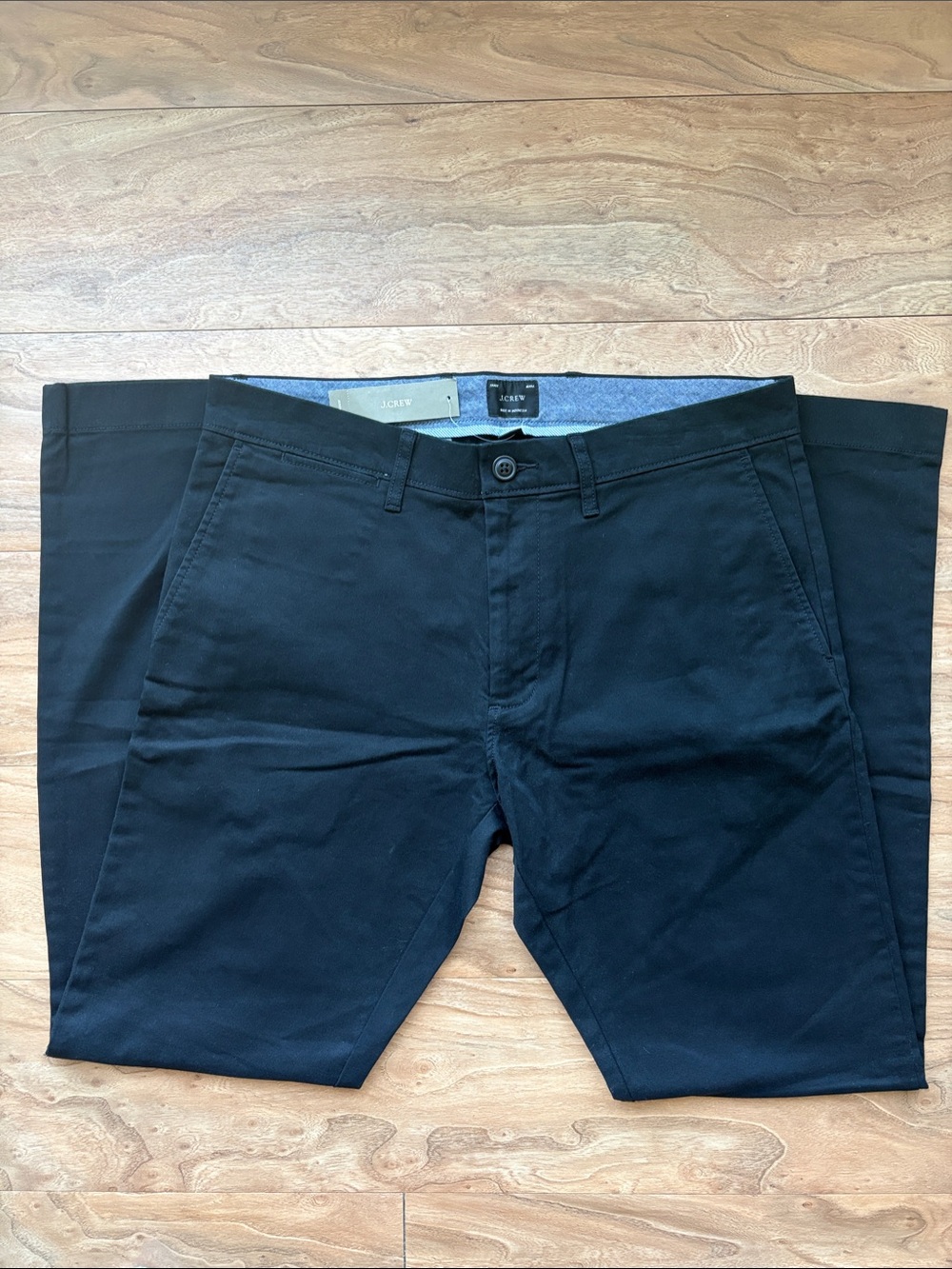 J. Crew Men’s Black Pants - 484 Slim-fit stretch chino pant